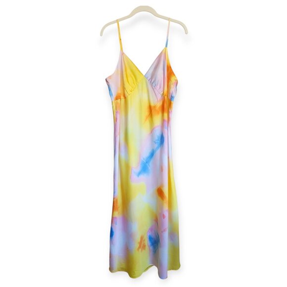 Long Satin Sunset Slip Dress by Diane Von Furstenberg for Target size XL - Picture 3 of 10